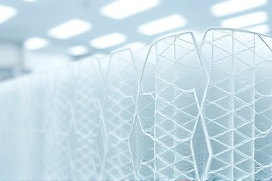 Advanced air filter material, symbolizing clean air technology and health.